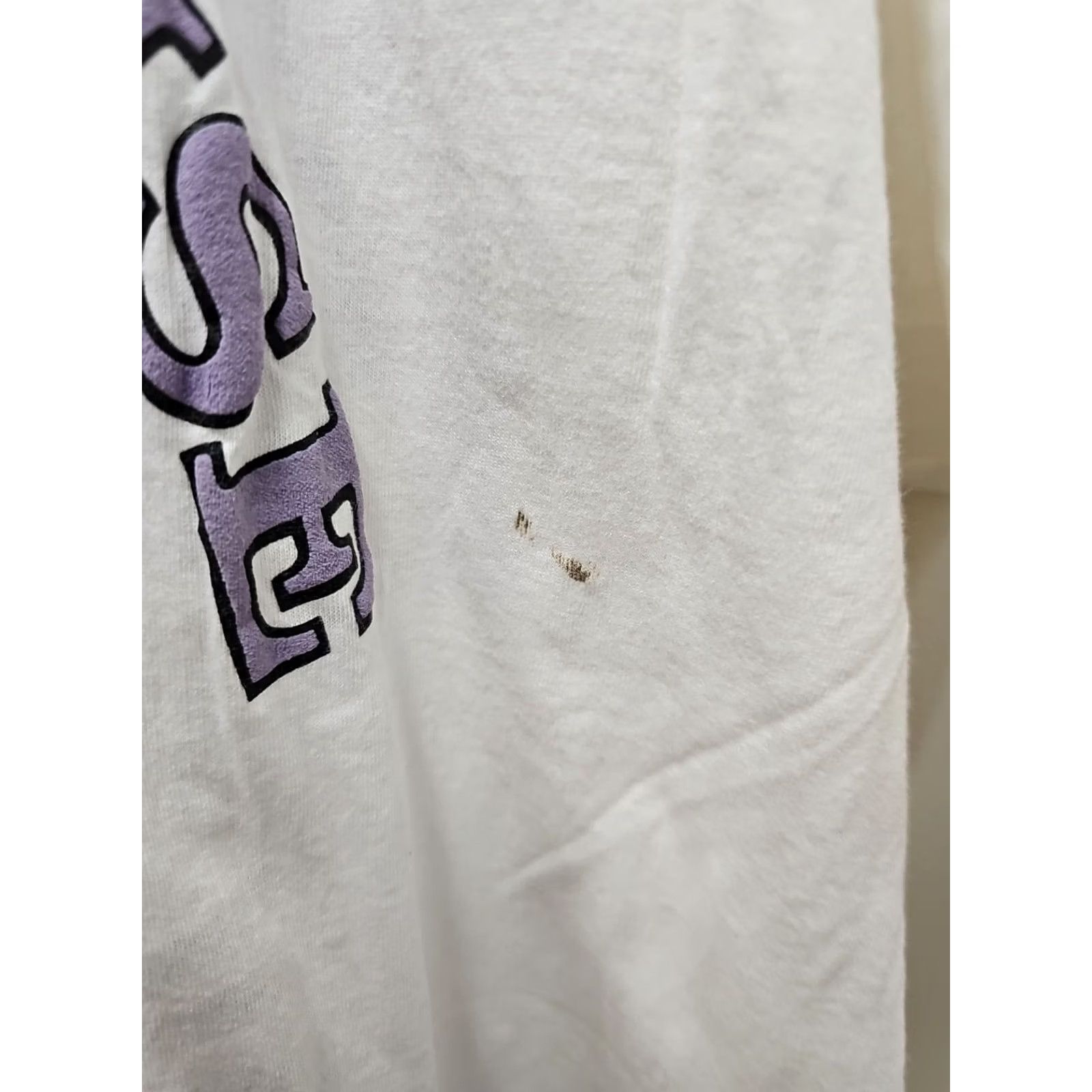 Vintage VINTAGE Screen Stars T-Shirt Mens XL White Cotton Crew Neck Short Sleeve Sports Edgе Distressed USA Fairfield New Jersey 90s Size US XL / EU 56 / 4 - 2 Thumbnail