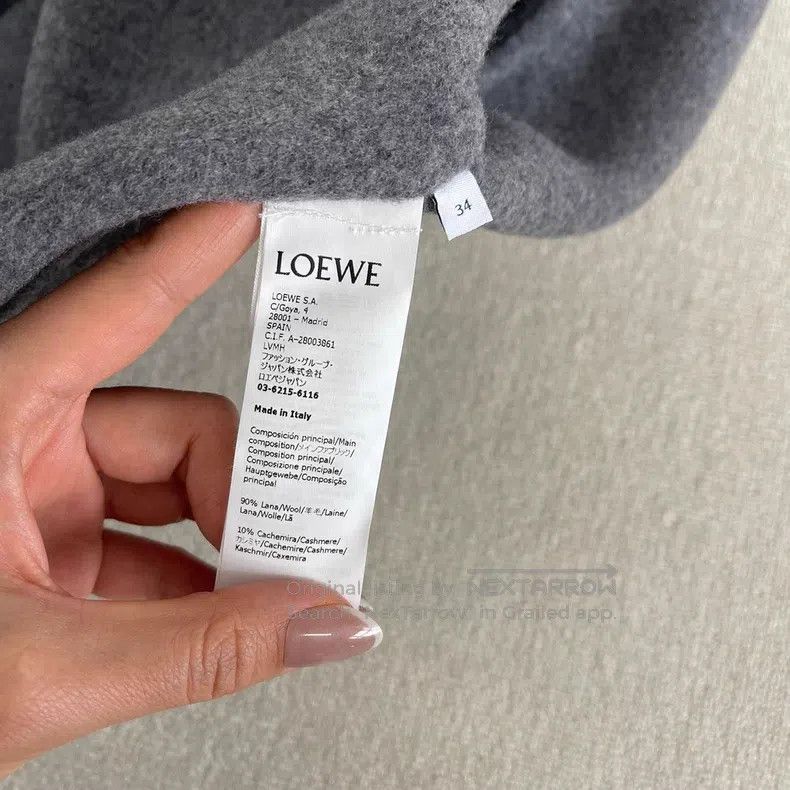 Loewe Loewe Loose Fit Long Sleeve Cashmere Coat Size XXS / US 00 / IT 34 - 4 Thumbnail