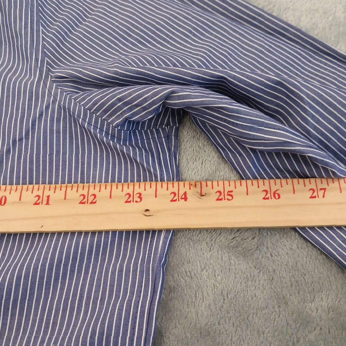 Vintage Chico's Shirt Womens Button-Up Shirt Blue Striped Long Sleeve Cotton Size 3 Womens Mens? Size XS / US 0-2 / IT 36-38 - 7 Thumbnail