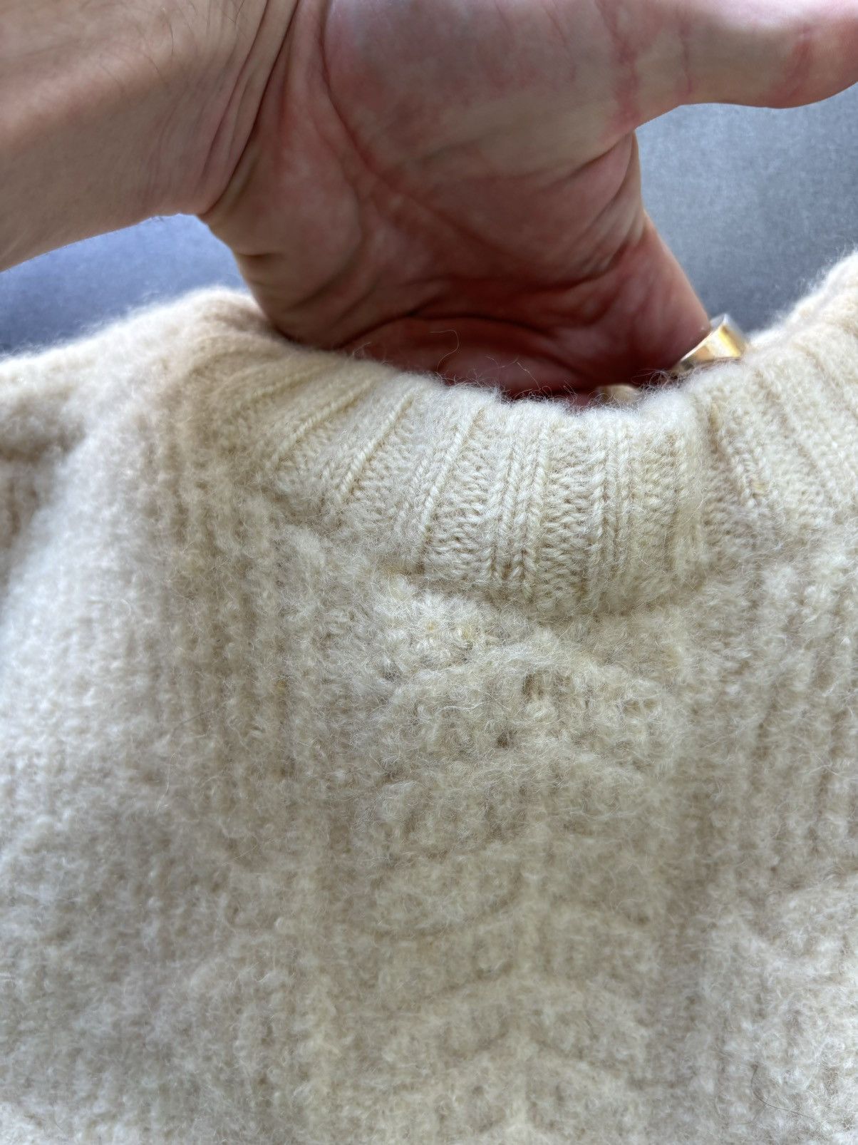 Marks & Spencer × Vintage 1960s Wool Sweater Vintage St. Michaels Fisherman CableKnit Size US XS / EU 42 / 0 - 11 Thumbnail