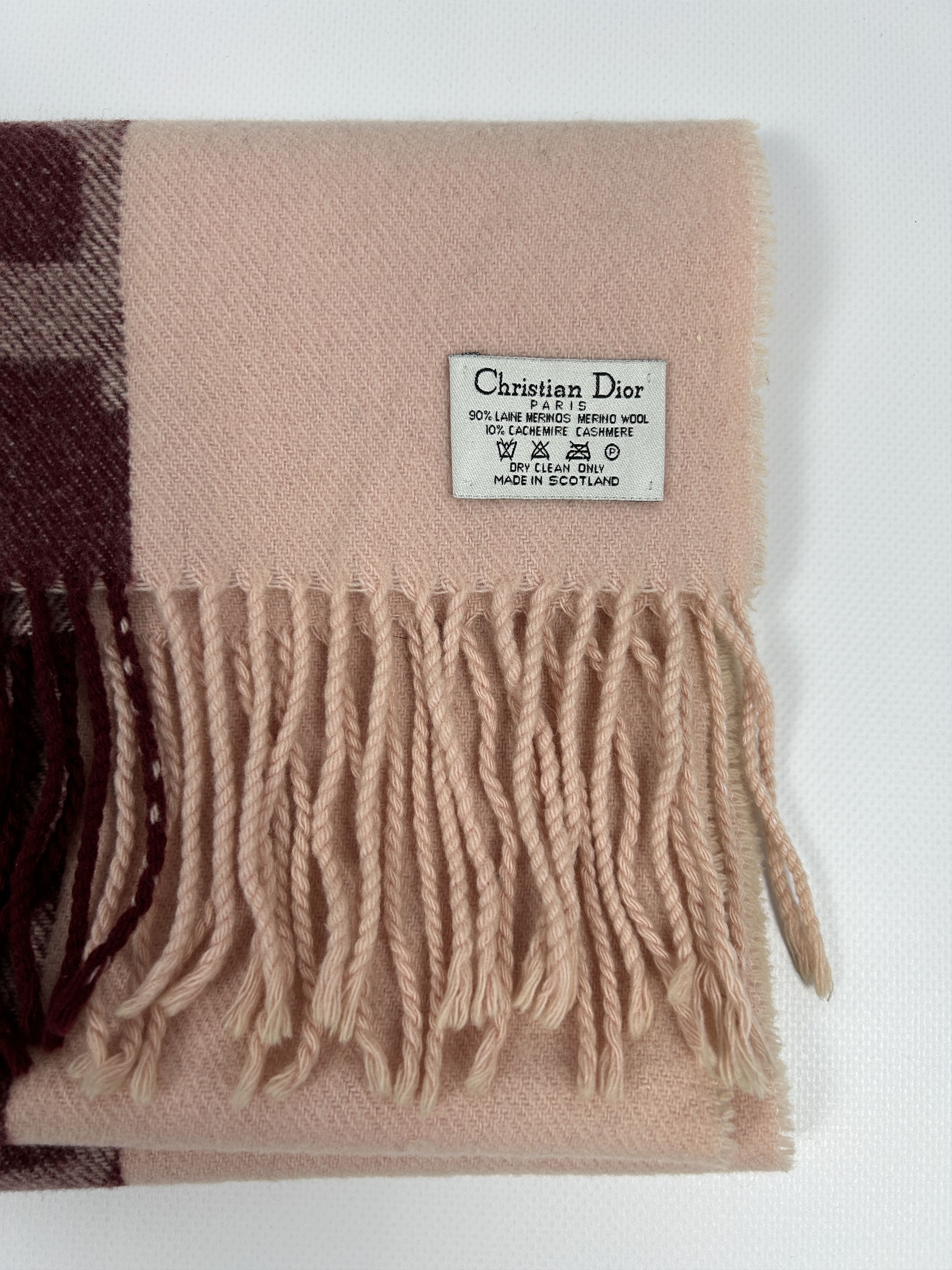 Dior Vintage Dior big logo merino wool and cashmere scarf Size ONE SIZE - 9 Thumbnail
