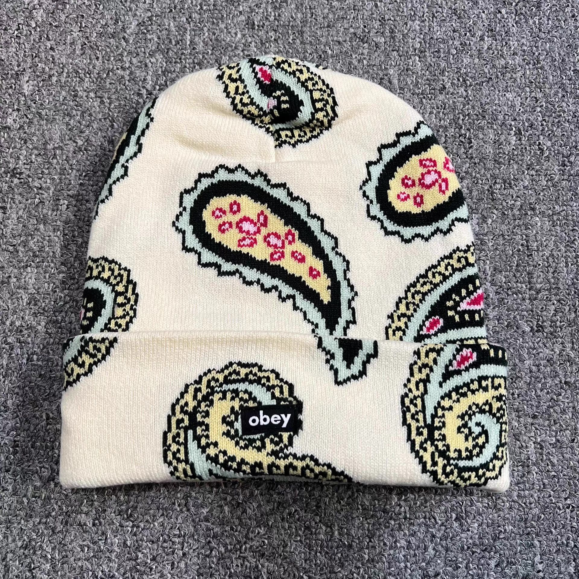 Obey OBEY Paisley Knit Beanie Q7 Size ONE SIZE - 2 Thumbnail