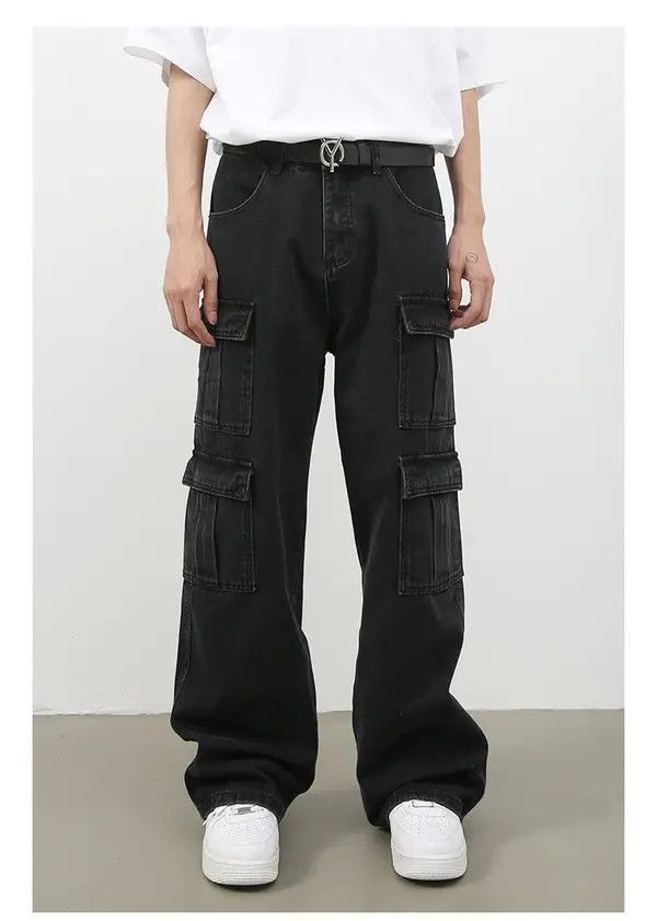 Japanese Brand Midori x Yura Vintage loose washed multi-pocket cargo jeans Size US 32 / EU 48 - 1 Thumbnail