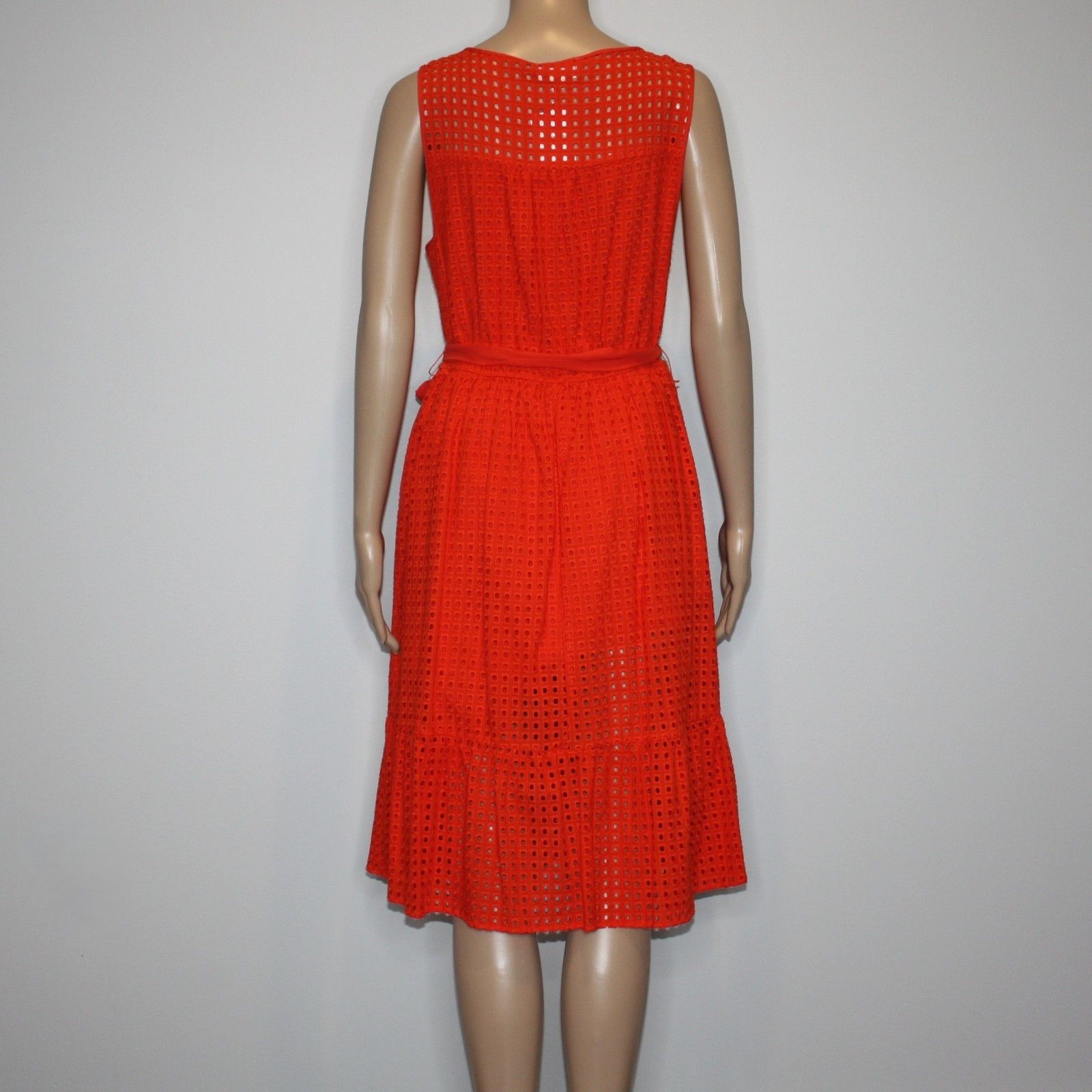 Other Mellóday Eyelet Ruffle Hem Dress in Orange Red Color NWT Size M / US 6-8 / IT 42-44 - 5 Thumbnail