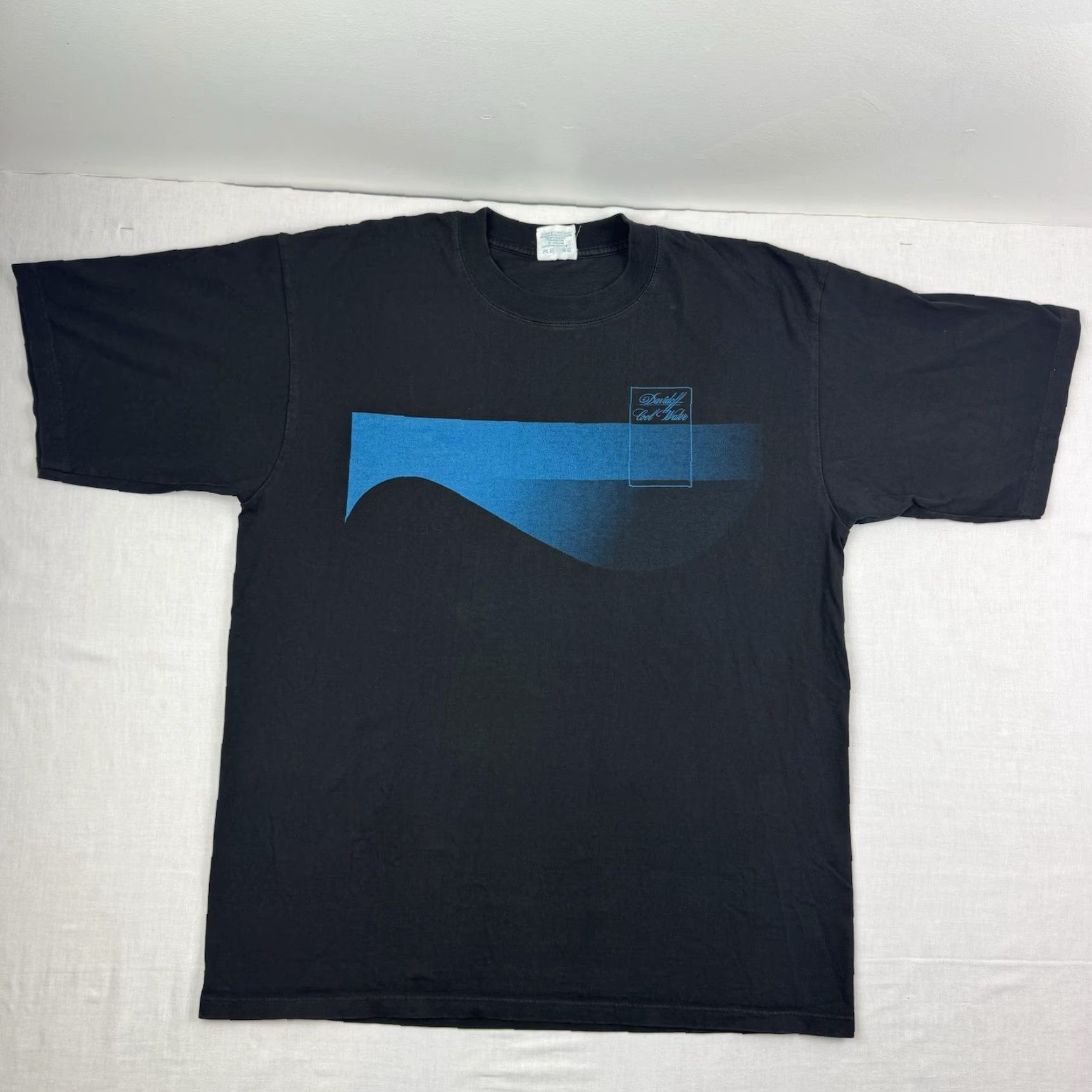 Vintage VINTAGE Davidoff Cool Water T-Shirt Men XL Black Graphic 80s 90s Classic Size US XL / EU 56 / 4 - 2 Thumbnail