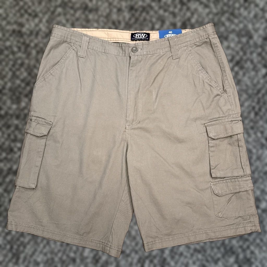 Vintage Rugged Wear Mens Cargo Shorts 40 Olive Green Drawstring New User: Rugged Wear Mens Cargo Shorts 40 Olive Green Drawstring New Size US 40 / EU 56 - 1 Thumbnail