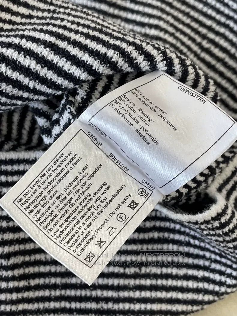 Chanel Chanel Black and white striped suspender vest Size XS / US 0-2 / IT 36-38 - 6 Thumbnail
