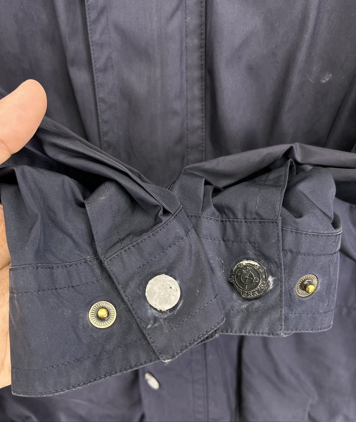 Burberry Vintage 90s Burberry Luxury Rare Zip Up Trashed Jacket Size US M / EU 48-50 / 2 - 16 Thumbnail
