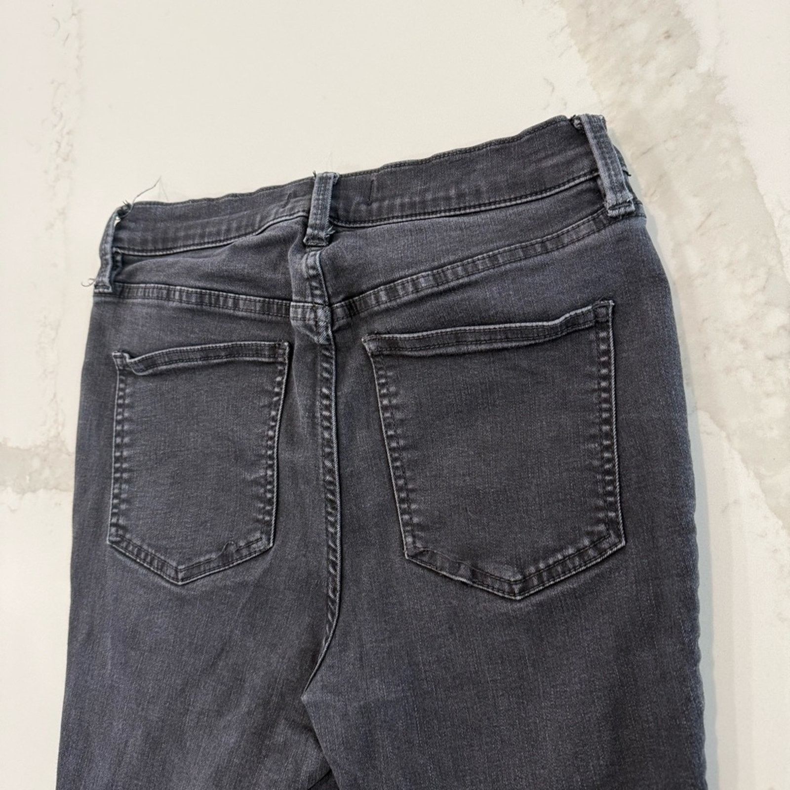 Free People Free People Distressed High Rise Black Denim Jeans Womens 29 Size 29" - 6 Thumbnail