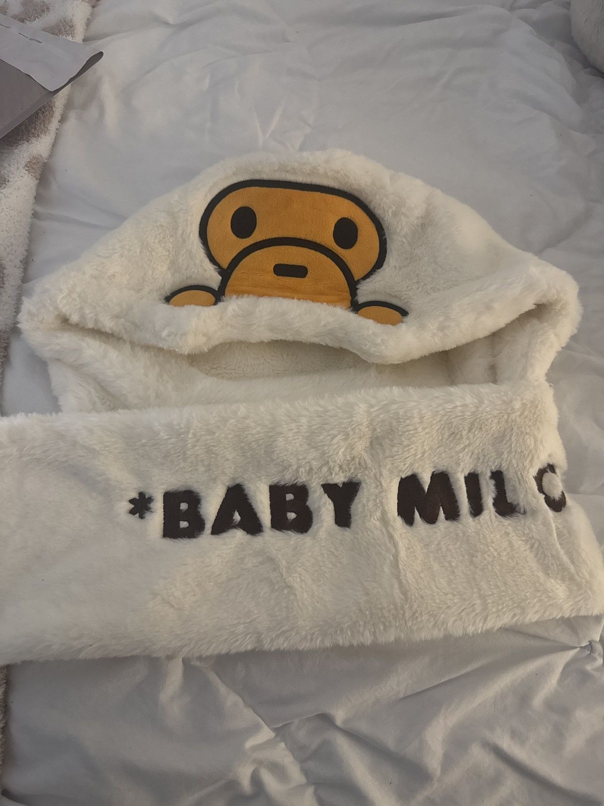 Bape BAPE off-white faux fur Baby Milo Scarf Beanie Size ONE SIZE - 3 Thumbnail