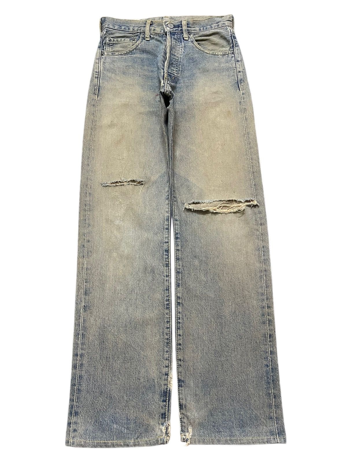 Levi's Vintage 80s Levis 503B Selvedge E Mud Wash Distressed Loose Size US 28 / EU 44 - 2 Thumbnail