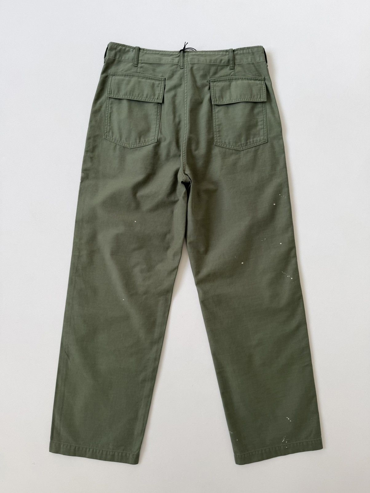 Auralee Washed Green ‘Bleached Baker Pants’ Size US 32 / EU 48 - 14 Thumbnail