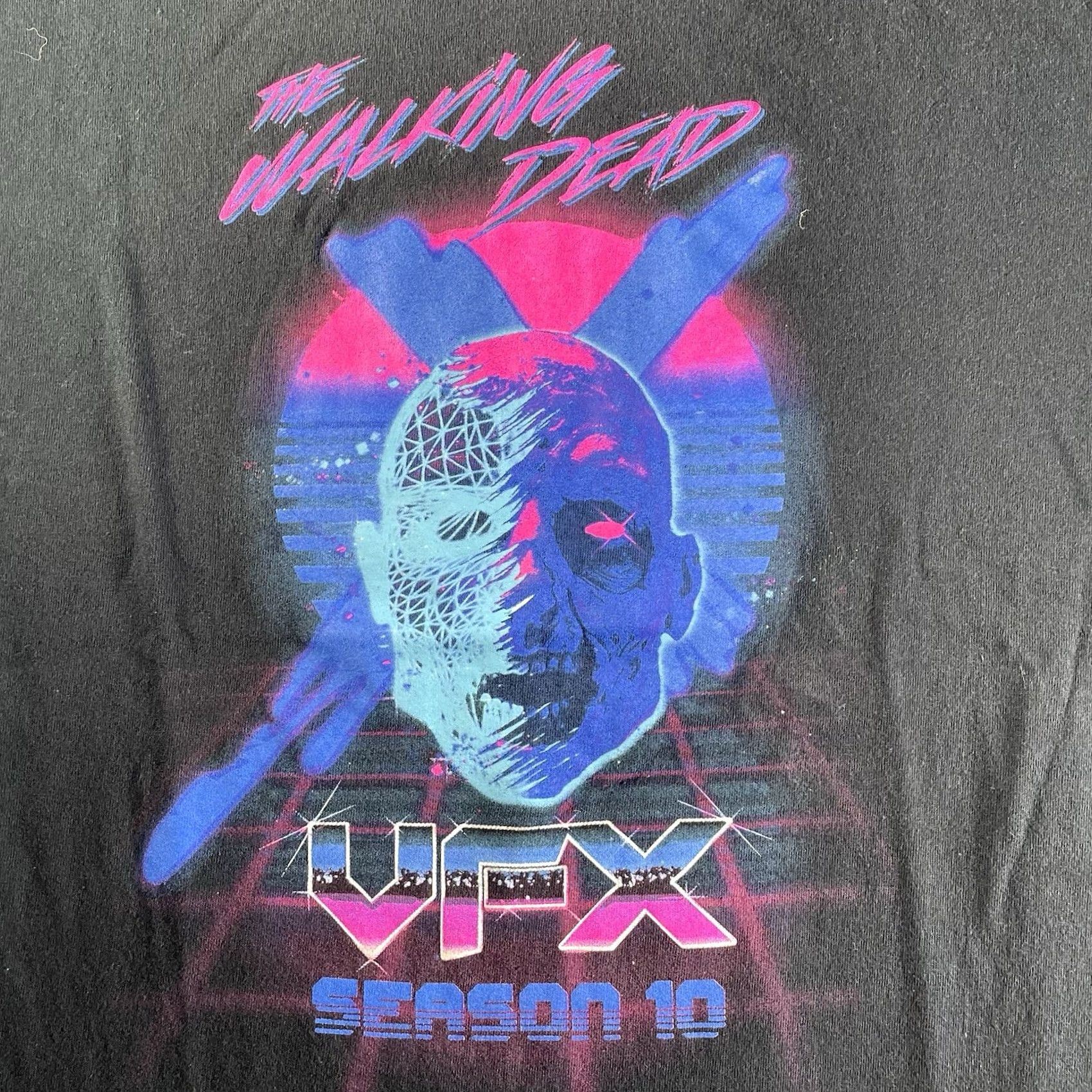 Vintage The Walking Dead Shirt Mens Medium Season 10 Cast Crew Shirt Zombie Size US M / EU 48-50 / 2 - 2 Thumbnail