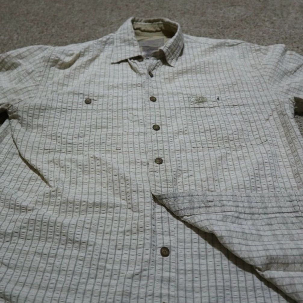 Vintage MOSSY OAK Shirt Button-Up Short Sleeve Brown Check Cotton Adult Men M Medium Casual Outdoor Size US M / EU 48-50 / 2 - 5 Thumbnail