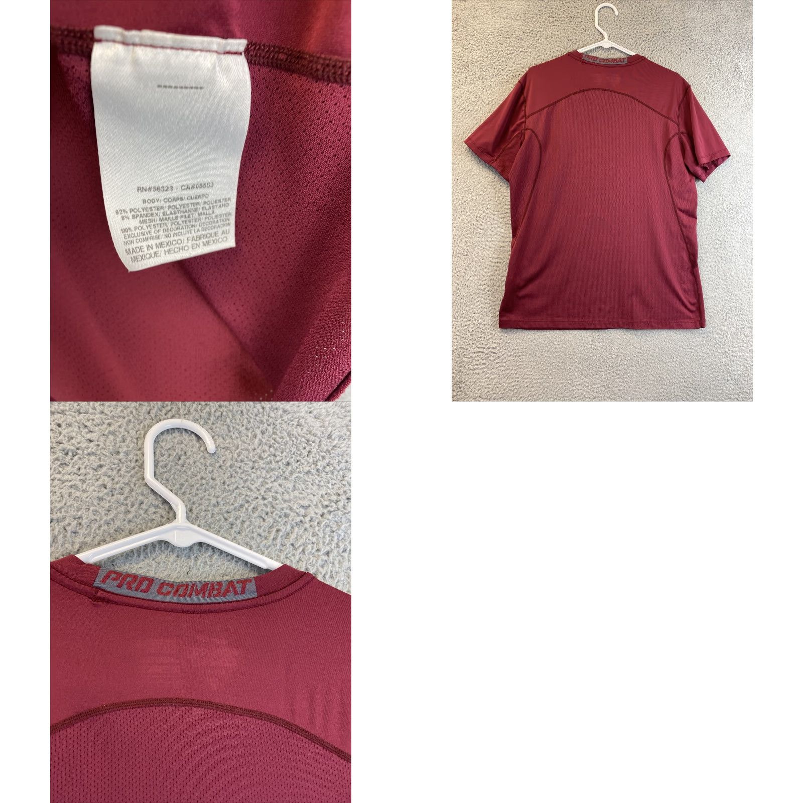 Nike Nike Dri-Fit Shirt Mens L Red Fitted Short Sleeve Active Running Workout /92-31 Size US L / EU 52-54 / 3 - 8 Thumbnail