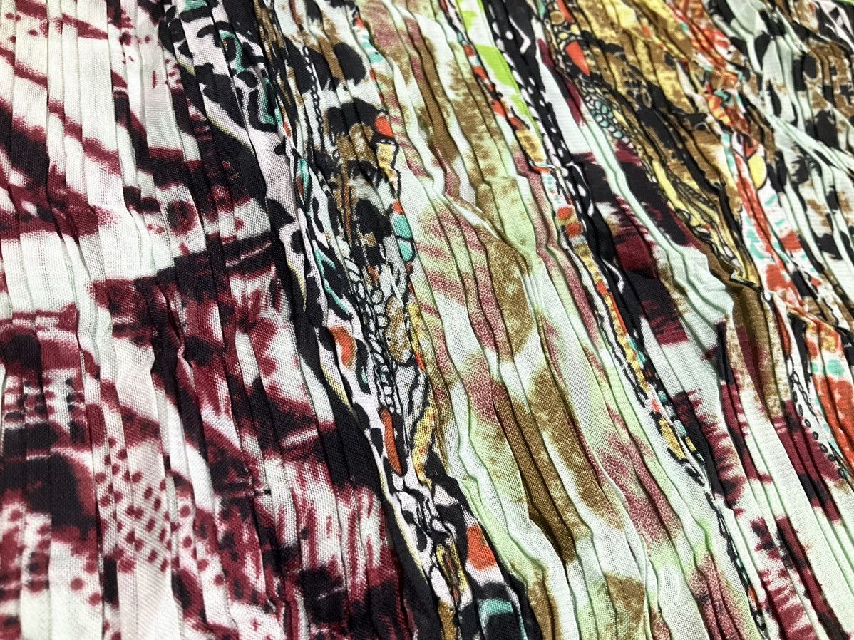 Issey Miyake × Japanese Brand × Pleats Please Issey Miyake 🔥Sick Japanese Pleats Please Style Pleated Leopard Mesh Top Size M / US 6-8 / IT 42-44 - 4 Thumbnail