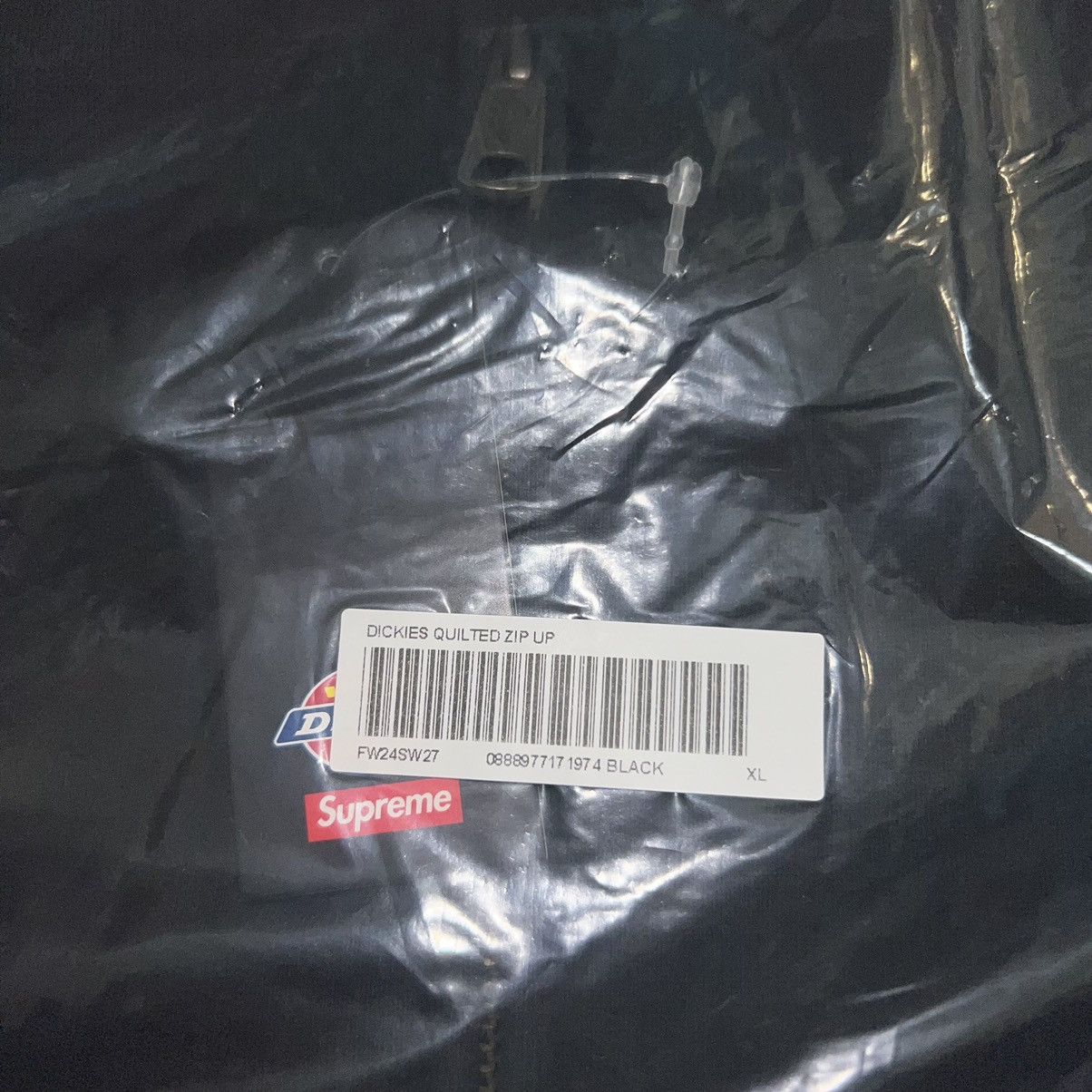 Dickies × Supreme Supreme Dickies Quilted Lined ZipUp Sweatshirt Black Size XL Size US XL / EU 56 / 4 - 5 Thumbnail