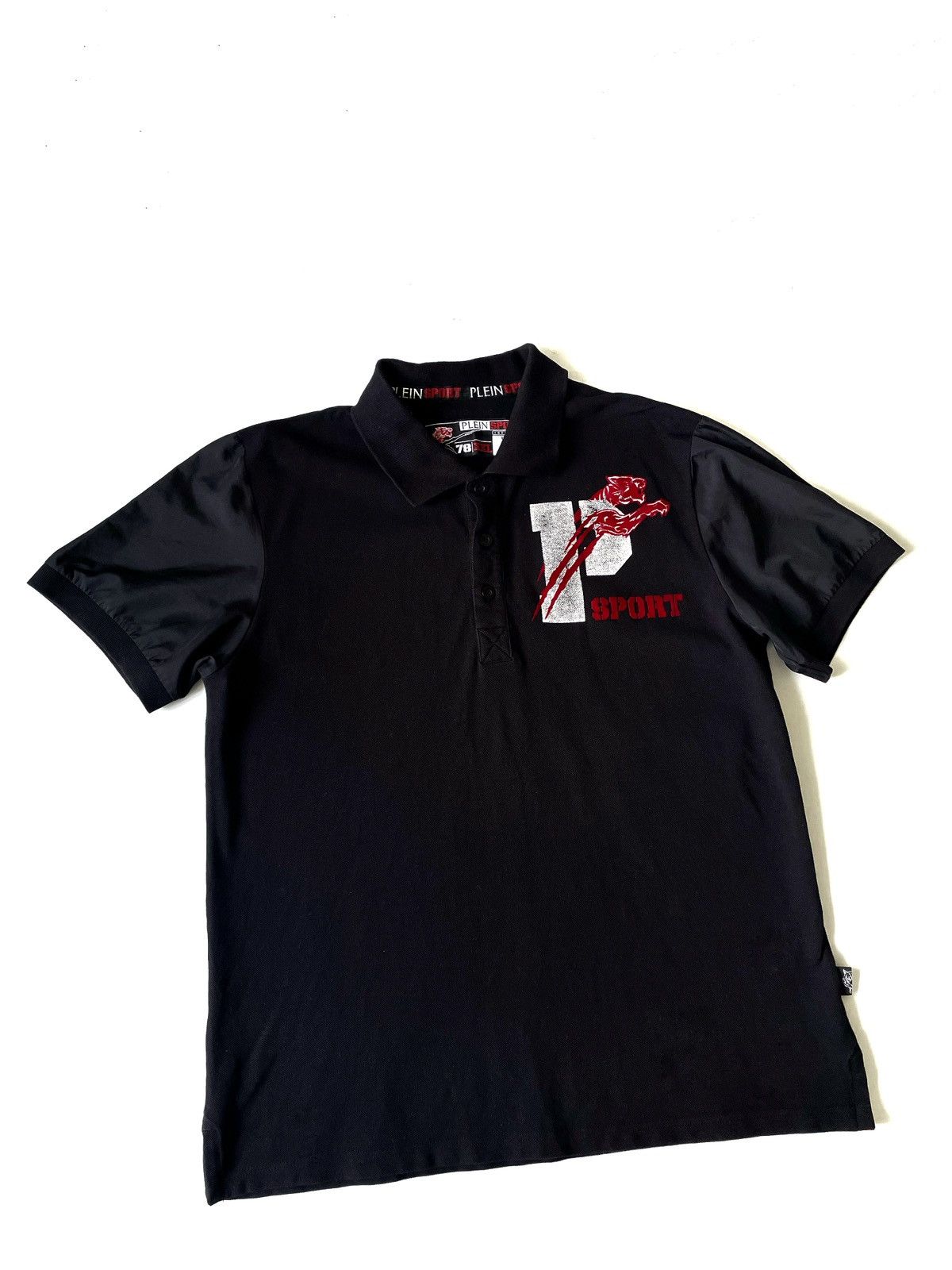 Philipp Plein Philipp Plein Sport Black Polo Size XXL Big Logo Luxury Size US XL / EU 56 / 4 - 1 Thumbnail