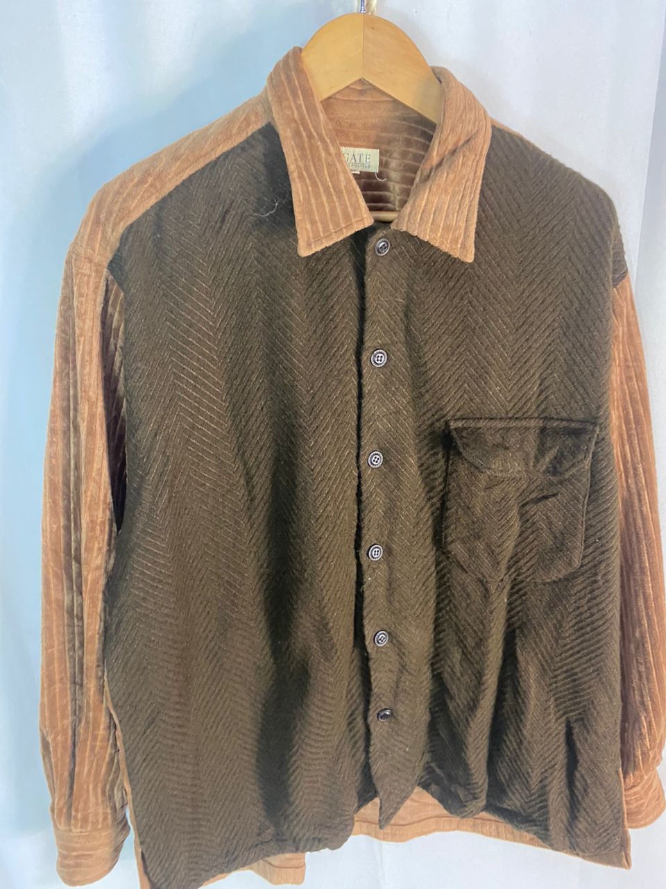 Japanese Brand Agate cosmopolitan button up cudroy/wool shirt Size US L / EU 52-54 / 3 - 2 Thumbnail