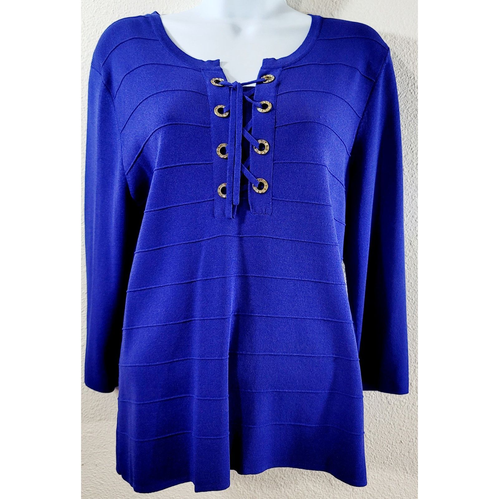 Other Draper's & Damon's Blue Lace Up Bodice Sweater Top XL Size XL / US 12-14 / IT 48-50 - 1 Thumbnail