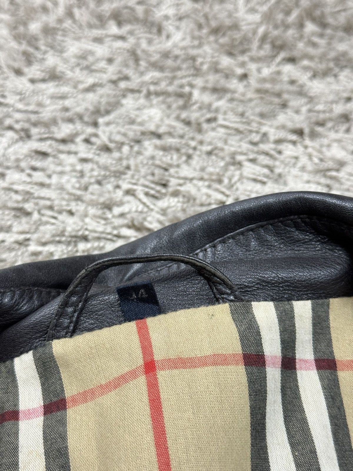 Burberry × Genuine Leather × Vintage Vintage leather jacket Burberry original luxury casual item Size US XL / EU 56 / 4 - 3 Thumbnail