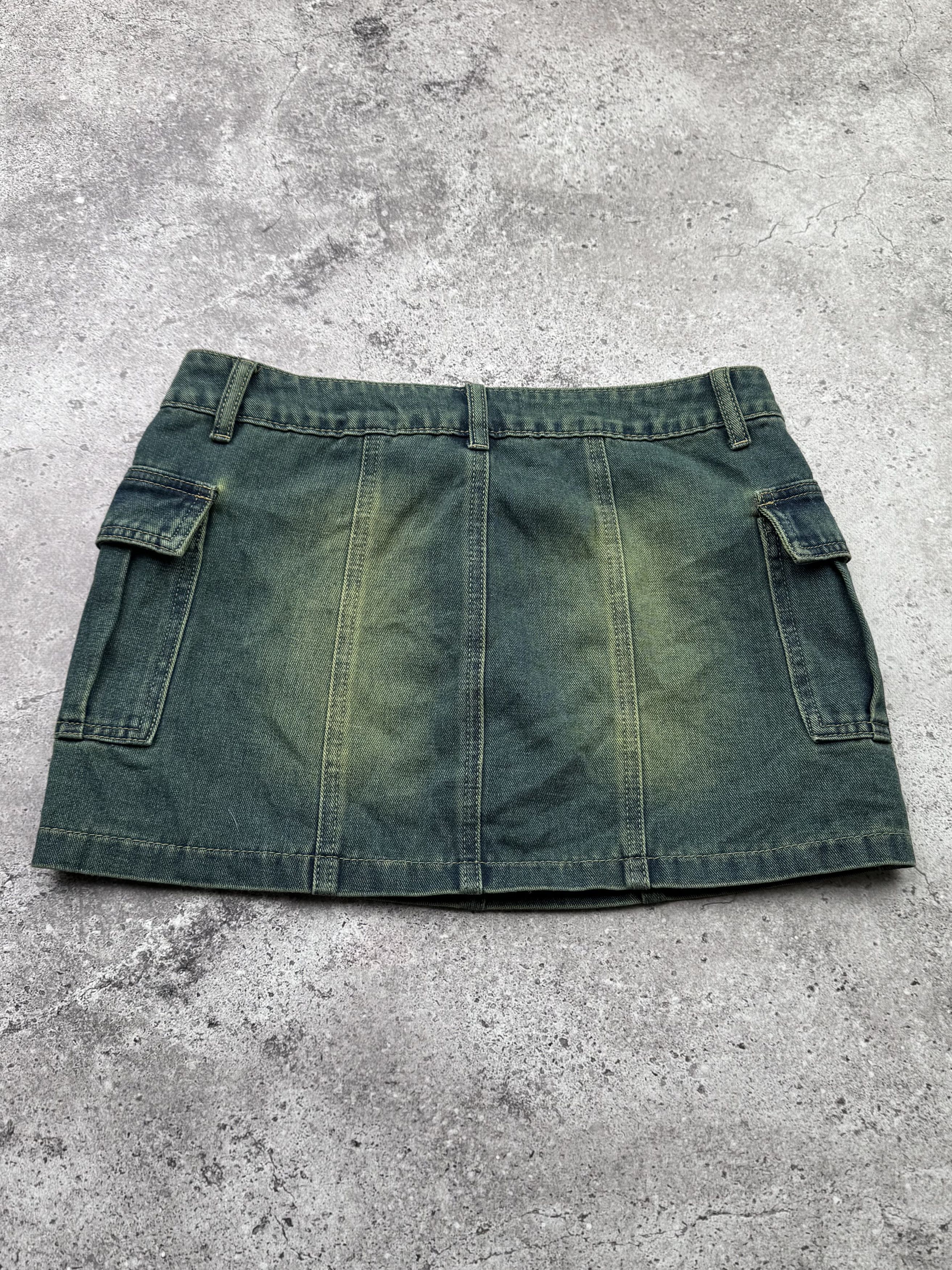 Japanese Brand Vintage Cargo Mini Skirt C638(V356)(E8) Size 27" / US 4 / IT 40 - 4 Thumbnail