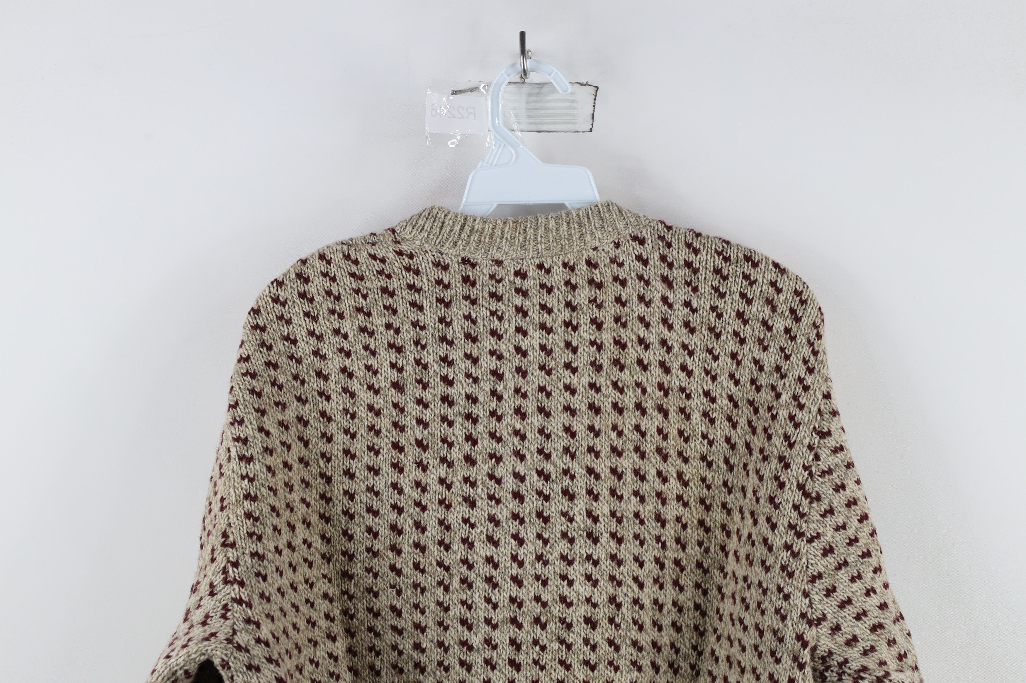 Vintage Vintage 90s Streetwear Wool Knit Grandpa Sweater USA Size US L / EU 52-54 / 3 - 7 Thumbnail