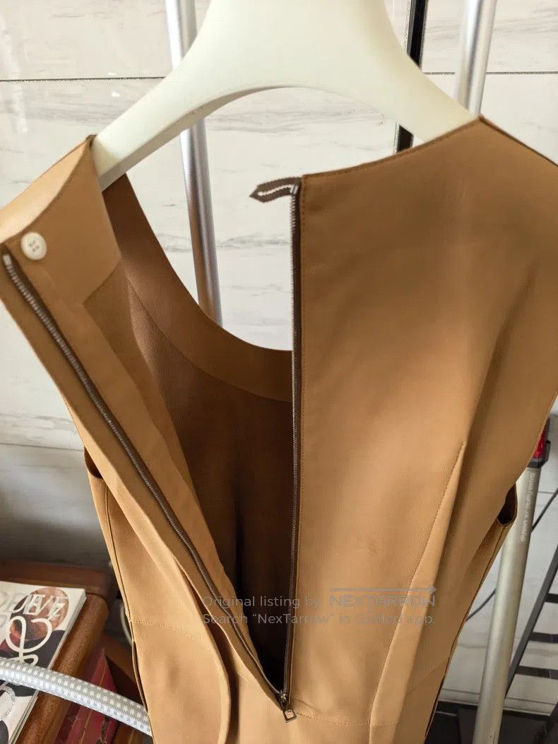 Loewe Loewe Short Sleeve Leather Skirt, Lambskin, Suede Lining Size XS / US 0-2 / IT 36-38 - 6 Thumbnail