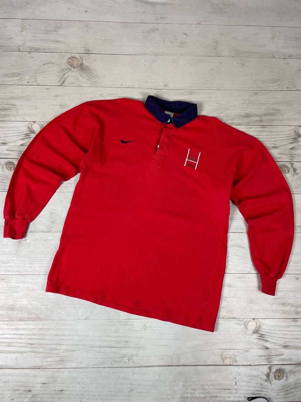 Nike Vintage NIKE RFU England Rugby Union Long Sleeve Shirt 90s Size US L / EU 52-54 / 3 - 1 Thumbnail