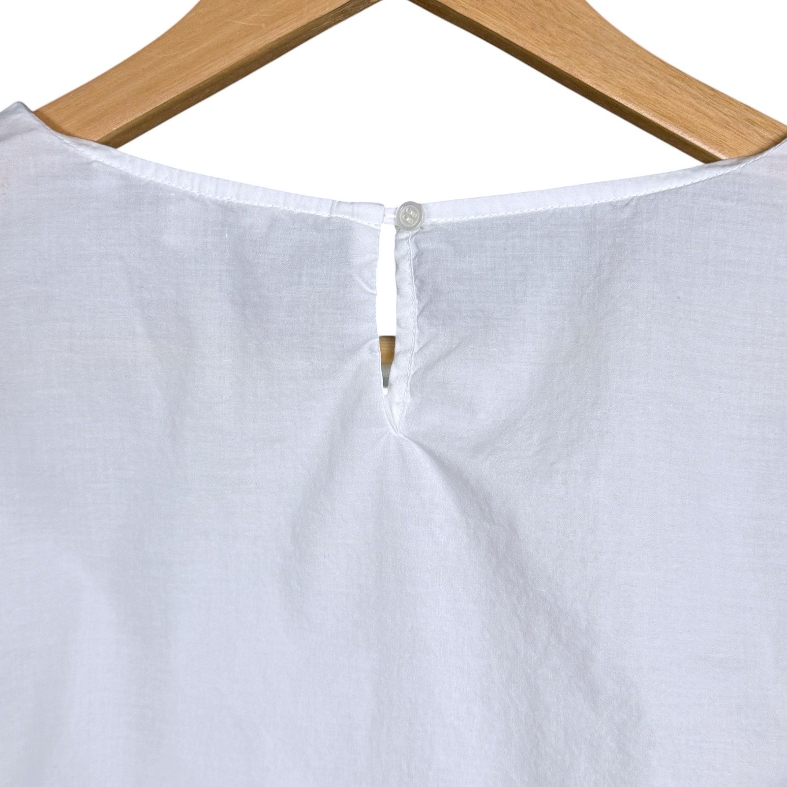 Madewell Madewell Women's Medium White Bell Sleeve Blouse Boho Casual Size M / US 6-8 / IT 42-44 - 7 Thumbnail