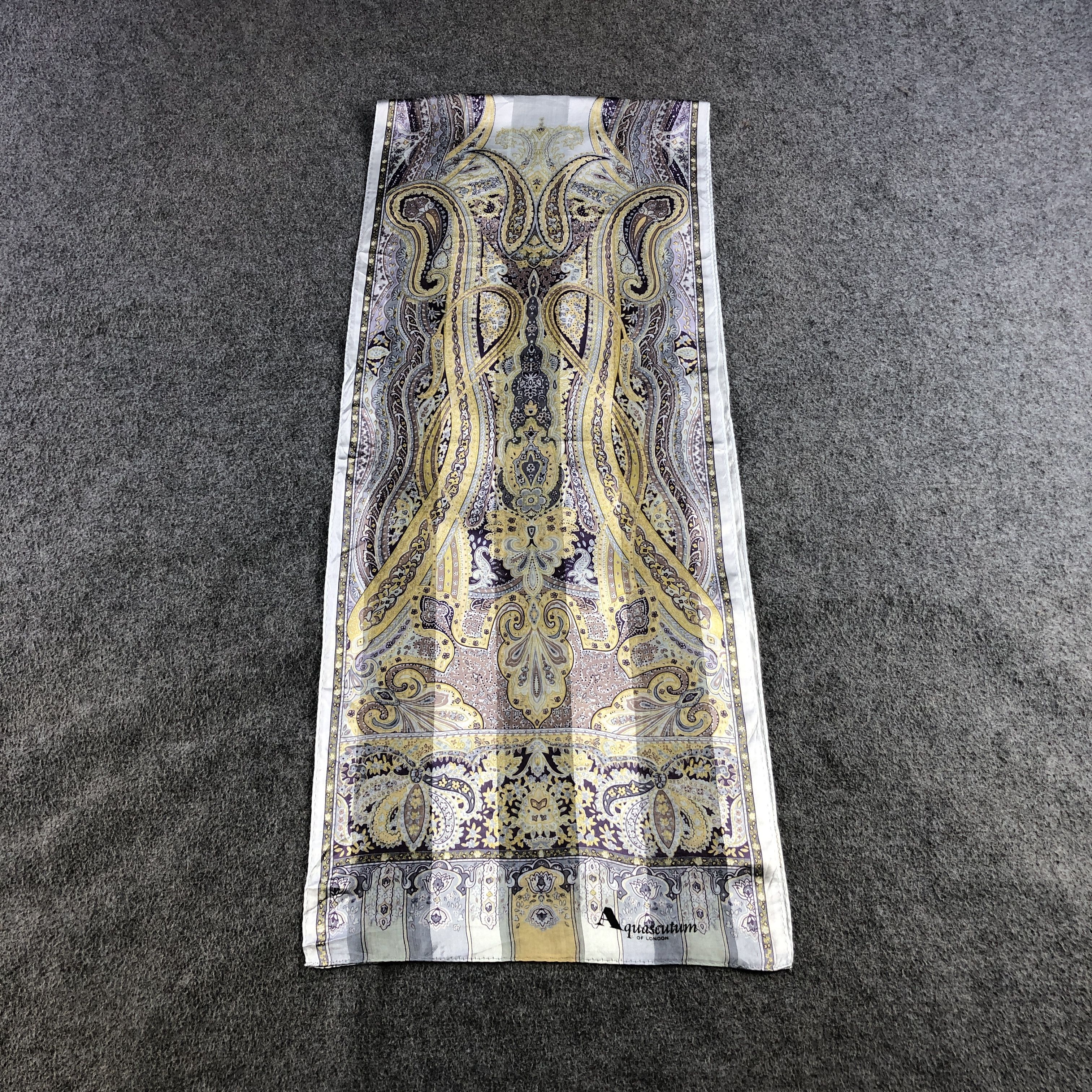 Aquascutum Aquascutum Paisley Silk Stole Silk Scarf M1391 Size ONE SIZE - 2 Thumbnail
