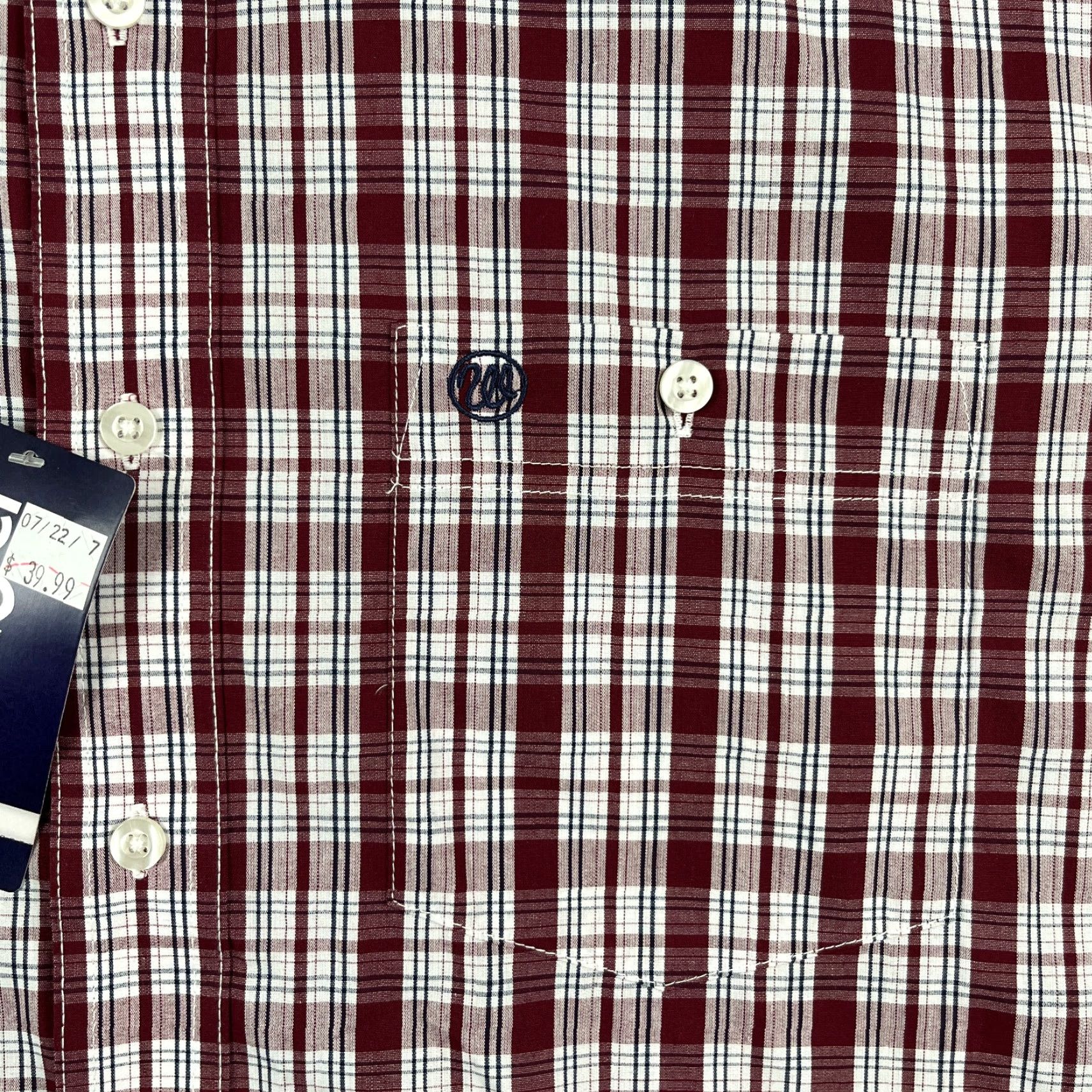 Wrangler Wrangler Shirt Mens Red White Plaid Western Button-Up Casual, Formal, Wedding, Cowboy Theme, M Size US M / EU 48-50 / 2 - 5 Thumbnail