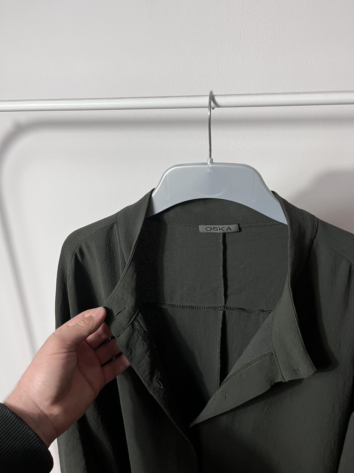 OSKA OSKA Dark Green Oversized Long Shirt Dress Size 3 Size L / US 10 / IT 46 - 7 Thumbnail