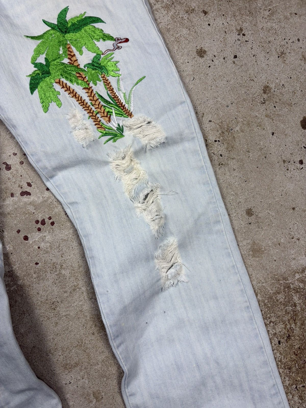 Dolce & Gabbana SS 2006 Dolce & Gabbana Honolulu Embroidery Jeans Denim Size US 35 - 9 Thumbnail