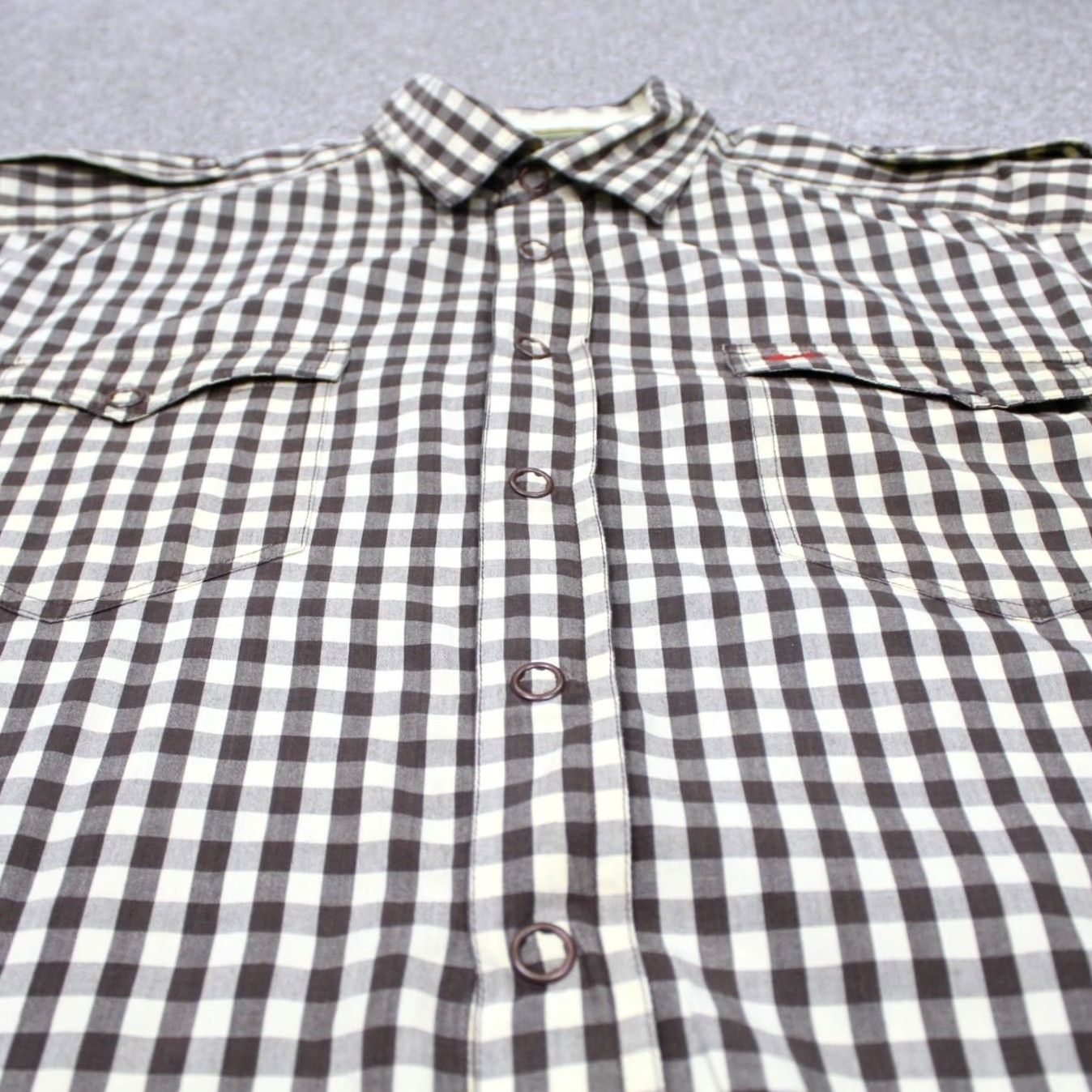 Vintage A. Tiziano Shirt Mens 3XL XXXL Brown/Yellow Plaid Long Sleeve Cotton Button Up Shirt Size US XXL / EU 58 / 5 - 4 Thumbnail