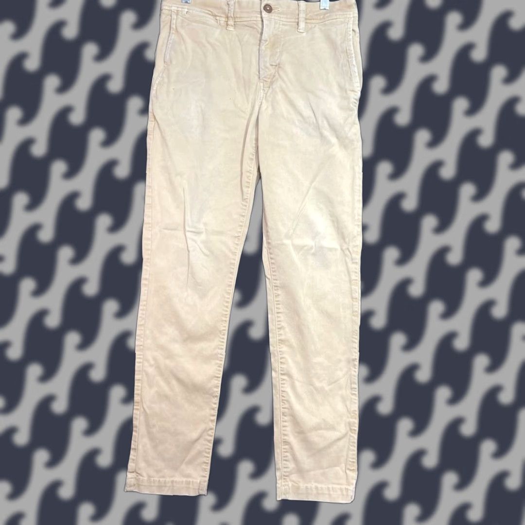 American Eagle Outfitters American Eagle Chino Pants Mens 29/30 Slim Straight Khaki Brown Extreme Flex 30in Inseam Size US 29 - 1 Thumbnail