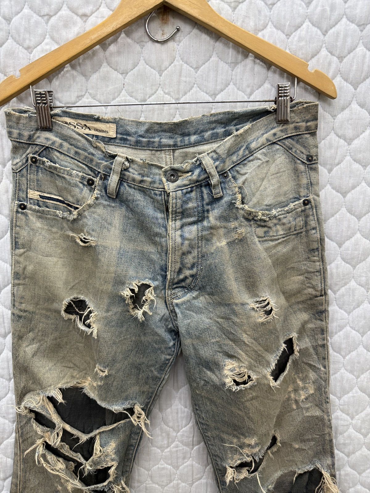 14th Addiction 🔥🔥🔥ARCHIVE OSSA MONDO RAGS PUNK JEANS Size US 32 / EU 48 - 4 Thumbnail
