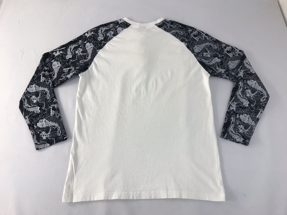 Japanese Brand × Vintage Japanese Brand LongSleeve Fish In Part Arm T.Shirt Size US S / EU 44-46 / 1 - 10 Thumbnail