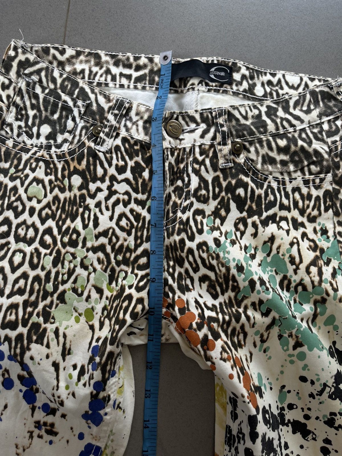 Just Cavalli SS01 Just Cavalli Abstract Paint Pants Size 27" / US 4 / IT 40 - 14 Thumbnail