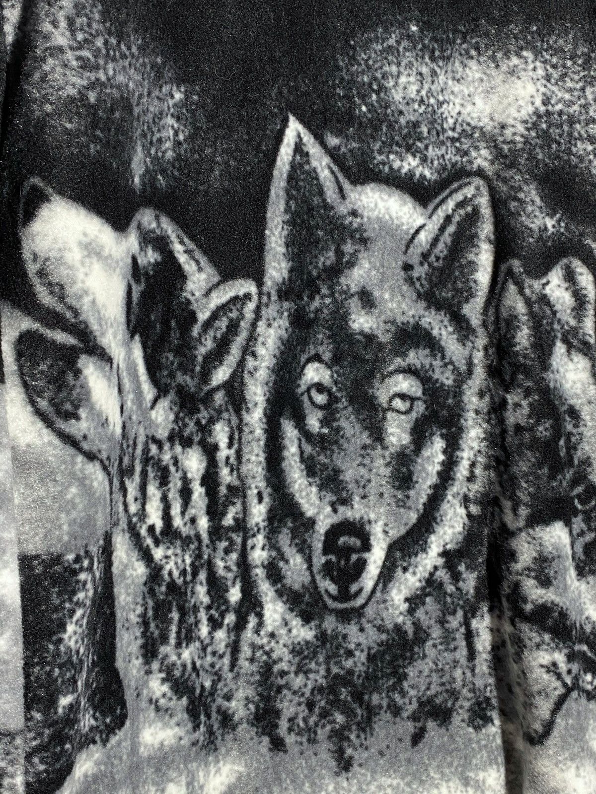Vintage Vintage All Over Print Wolf Fleece Jacket Supreme Vibes Rare Size US M / EU 48-50 / 2 - 8 Thumbnail