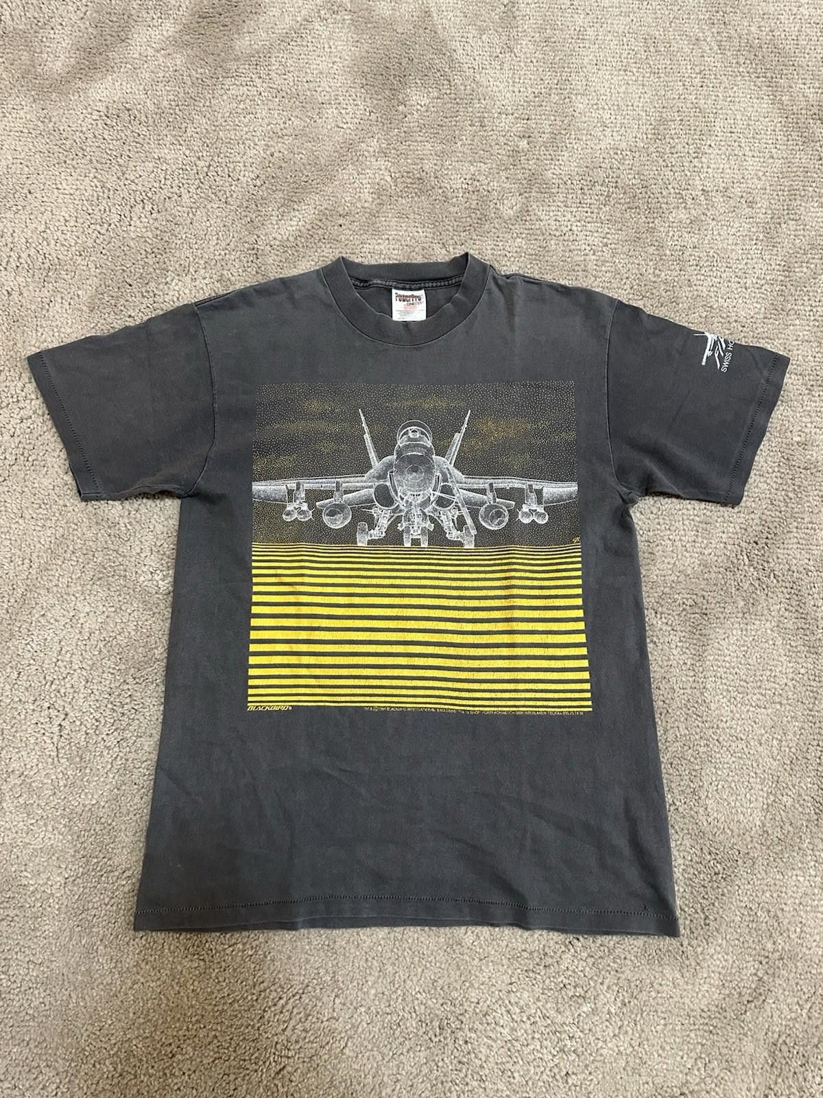Other VTG 1996 FA-18 Swiss Hornet Fighter T Shirt Blackbird USA Size US L / EU 52-54 / 3 - 1 Thumbnail