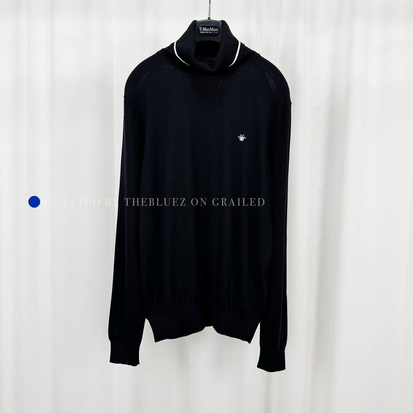Dior Wool Sweater with Bee Logo in Black Size US L / EU 52-54 / 3 - 1 Thumbnail