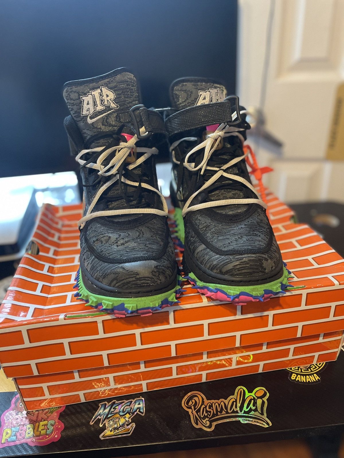 Nike × Virgil Abloh Black Virgil Abloh Nike AF1 Size US 12 / EU 45 - 1 Thumbnail