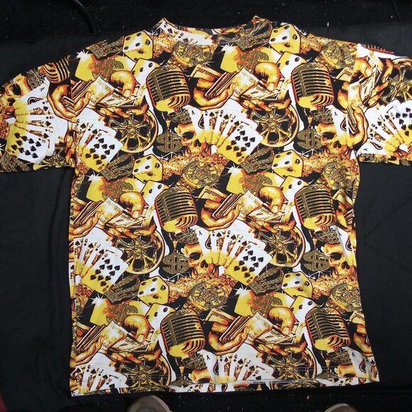 Vintage Vintage Give Me Face Dice Cards Mics Rims AOP T-Shirt Size US XL / EU 56 / 4 - 2 Thumbnail