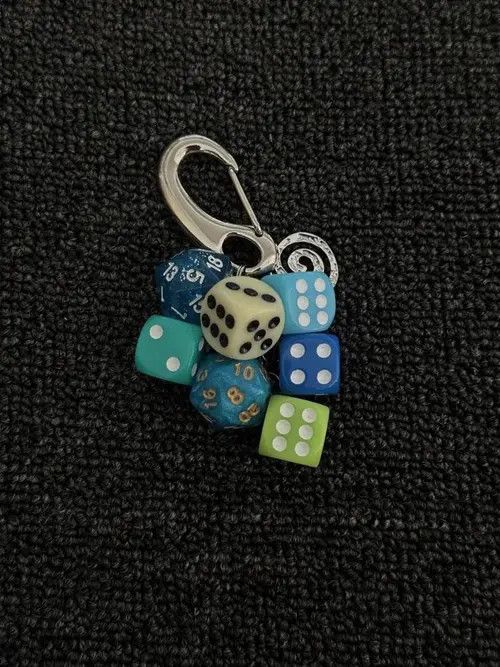 Jewelry Dice string keychain,y2k Keychain Size ONE SIZE - 4 Thumbnail