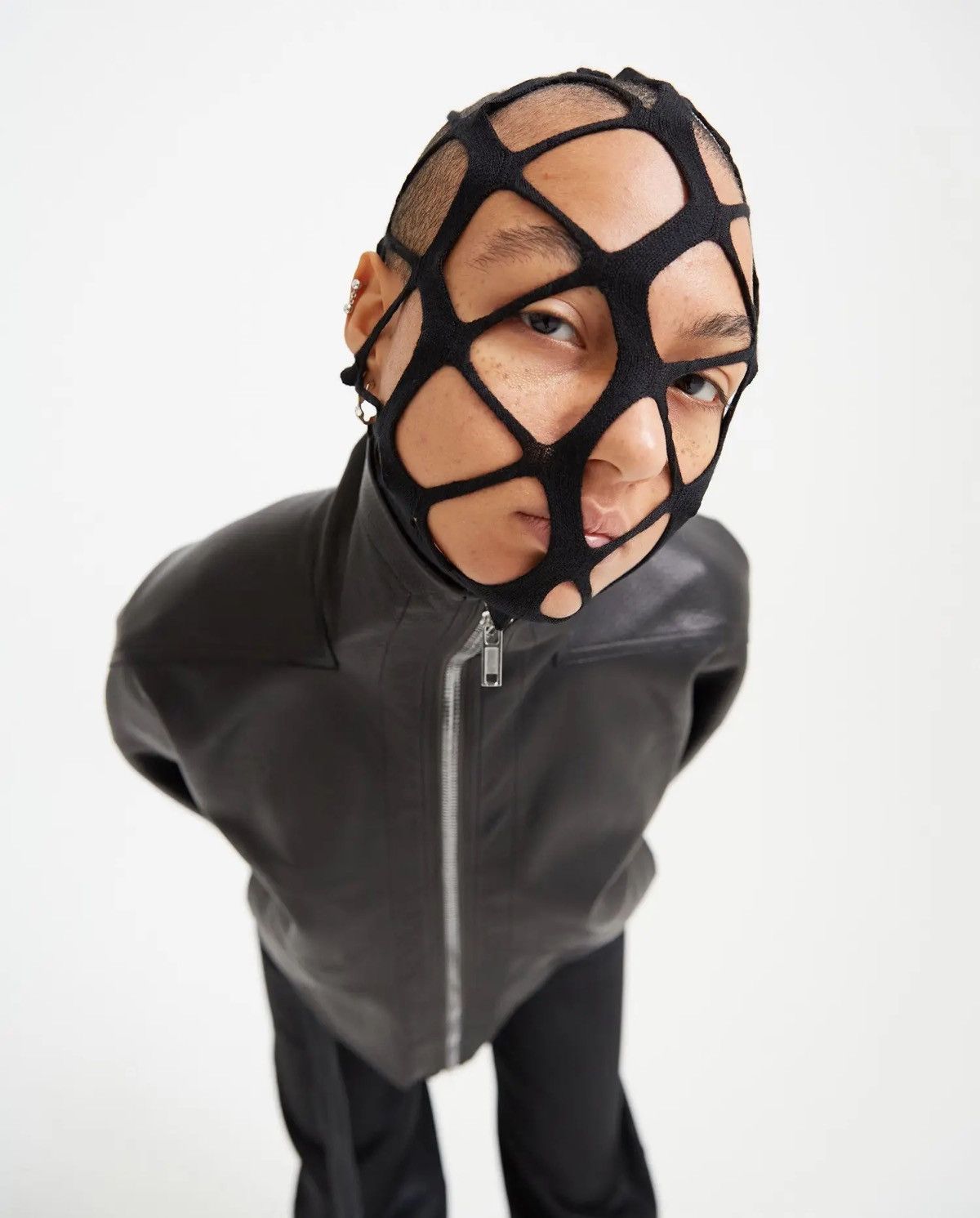 Rick Owens マスク RICK OWENS - 【25SS】ニット 帽子 ディストレスド バラクラバ