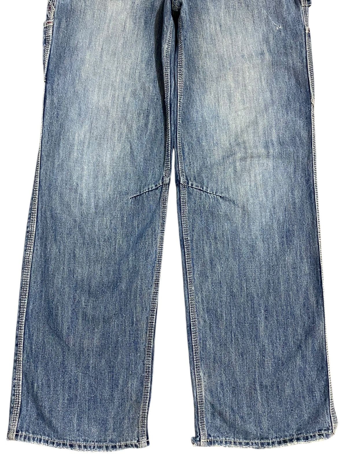 Japanese Brand Vintage Japanese Brand Blue Wash Distressed Punk Baggy Jeans Size US 34 / EU 50 - 7 Thumbnail