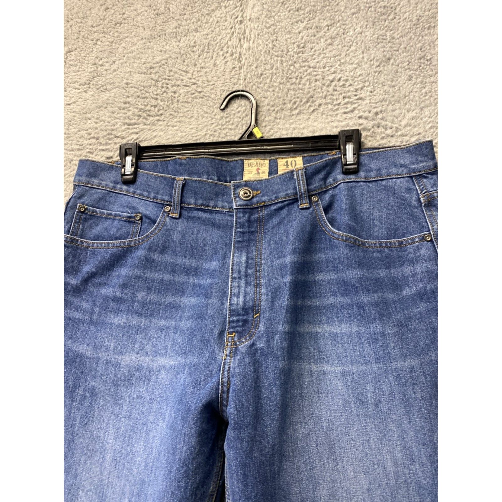 Denime RedHead Jeans Mens 40x32 Denim Blue Straight Leg 5-Pocket Regular Size 40 Inseam 32 Vintage No N/A Size US 40 / EU 56 - 2 Thumbnail
