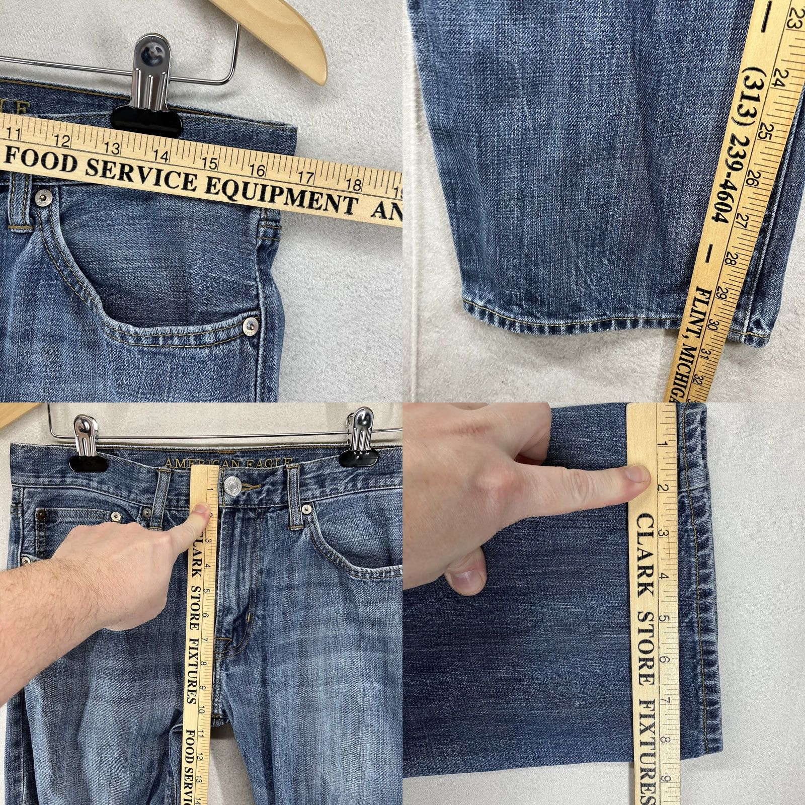 American Eagle Outfitters American Eagle Jeans Mens 33x30 Boot Cut Casual Workwear y2k Blue Denim Size US 33 - 10 Thumbnail