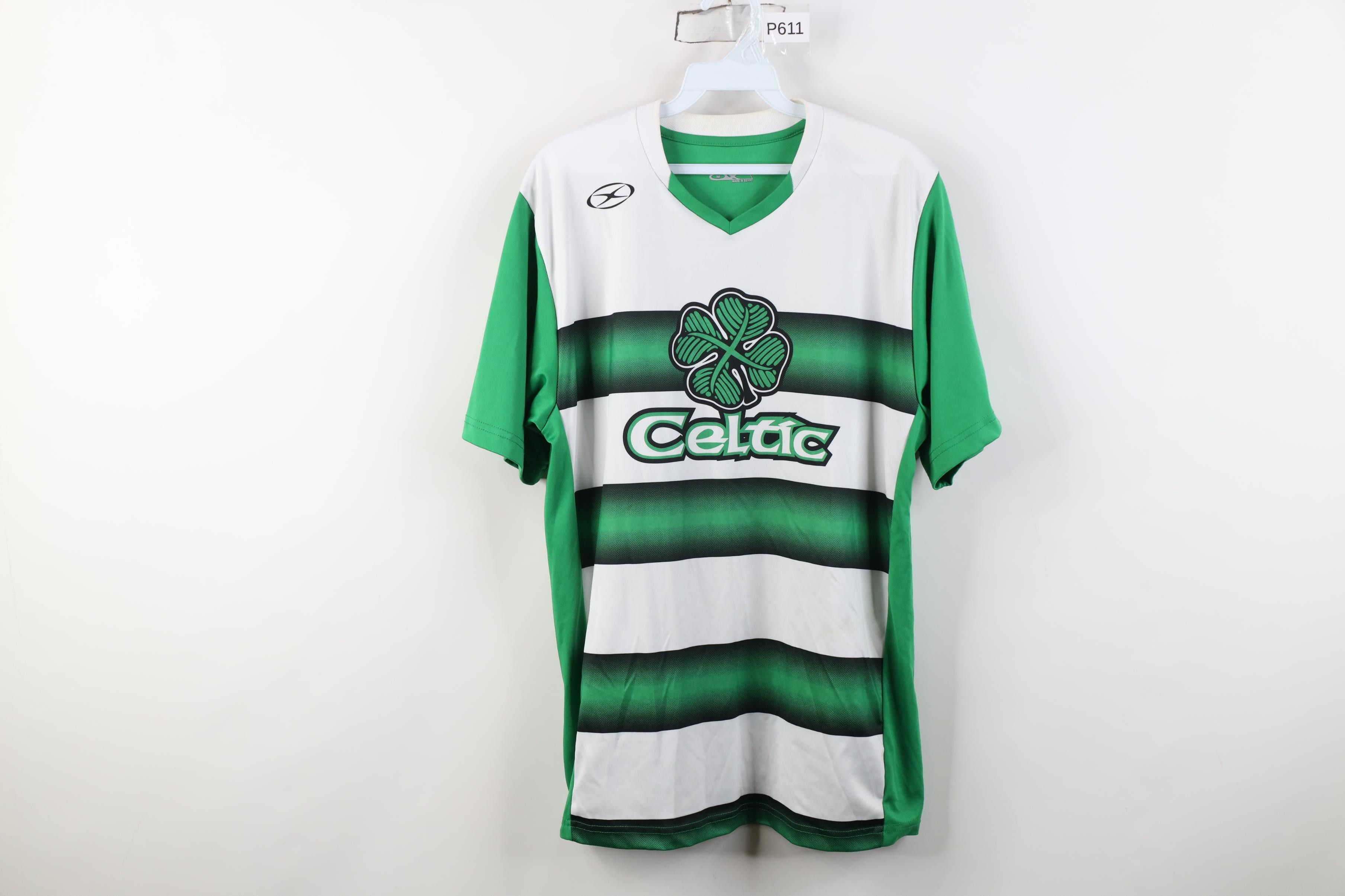 Vintage Vintage Celtic FC Football Soccer Jersey Striped Green Size US M / EU 48-50 / 2 - 1 Thumbnail